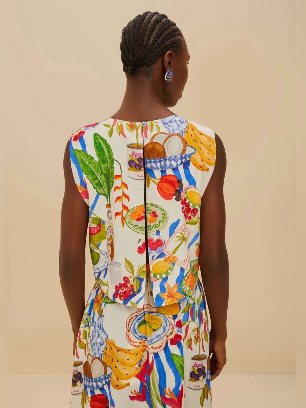Off White Fresh Table Blouse by Farm Rio - Picture 6 of 8